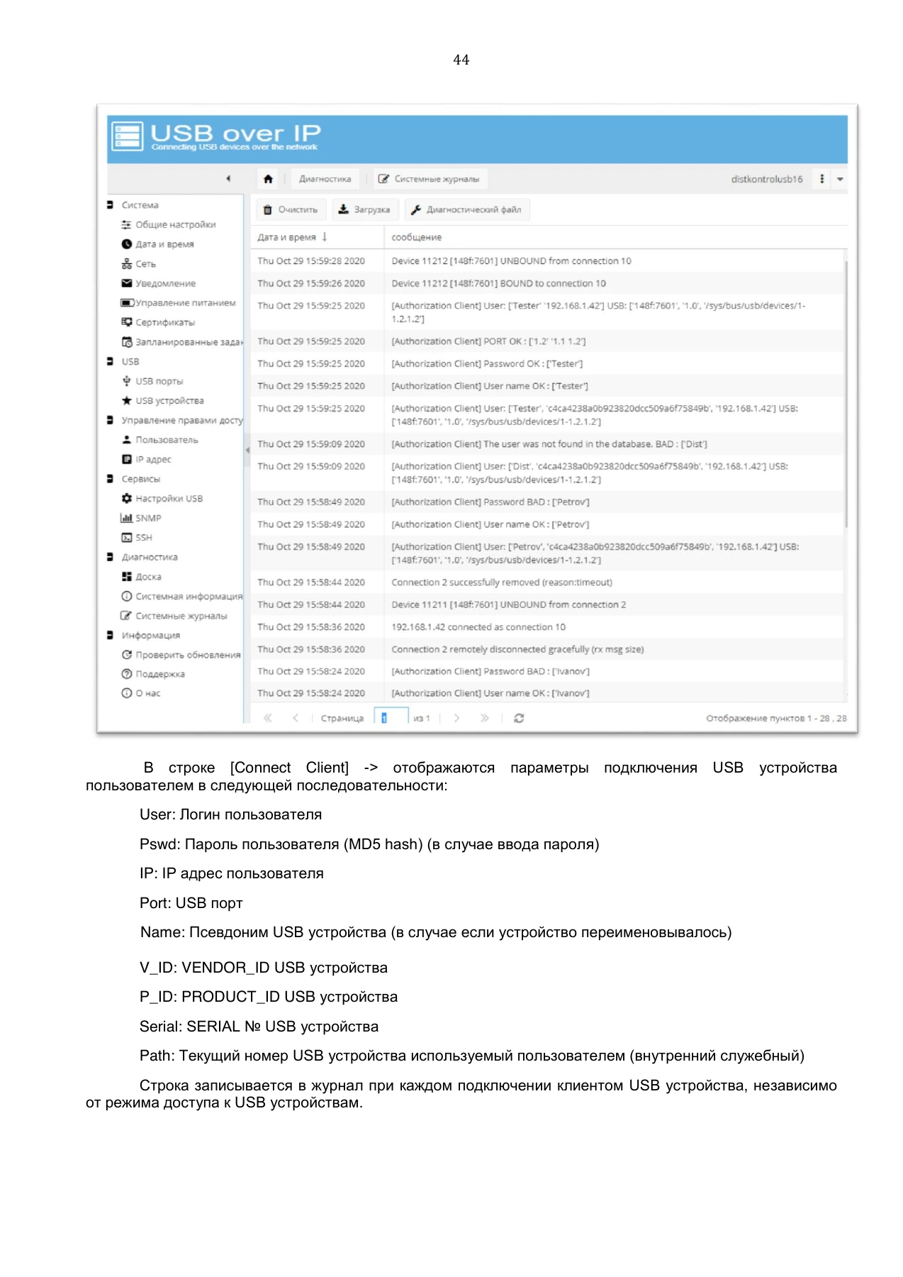 Страница 44: Управляемый USB Хаб DistKontrolHUB. Руководство пользователя v4