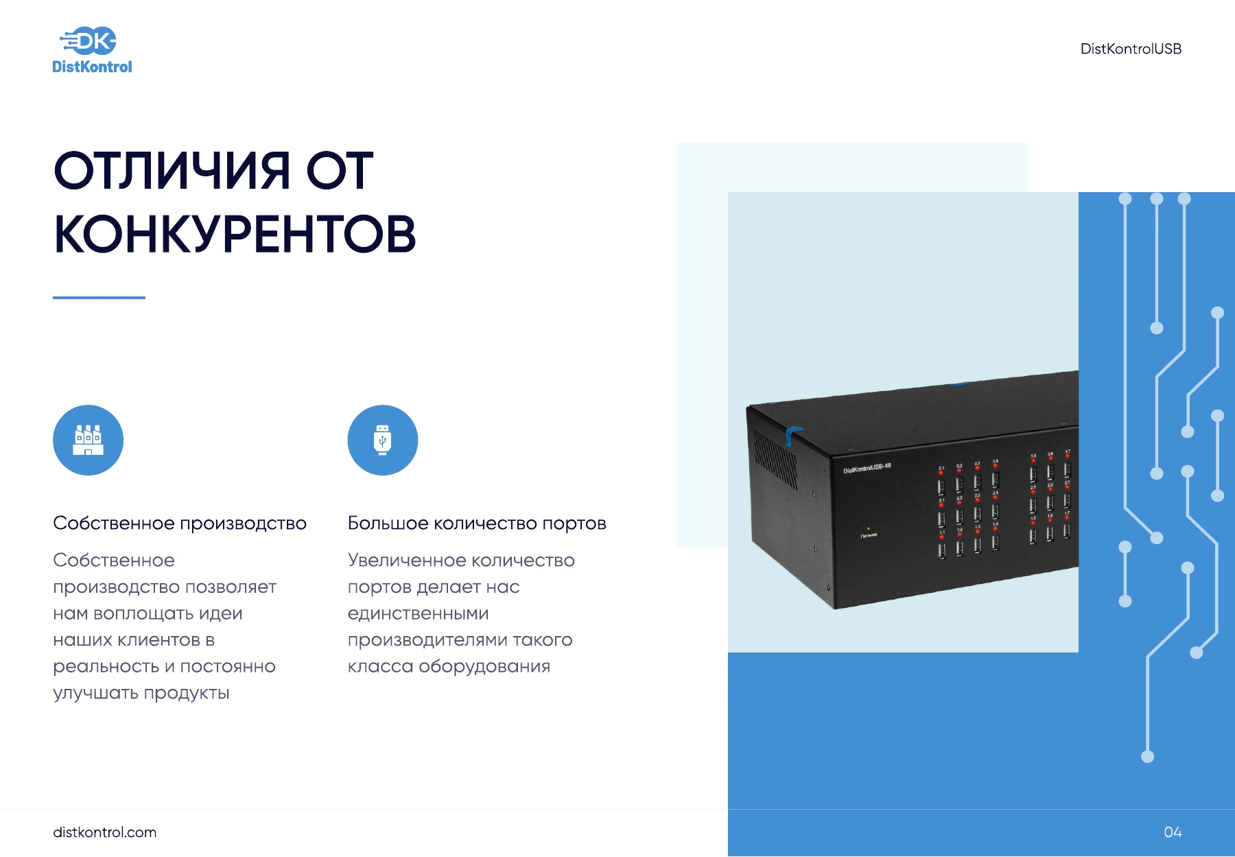 Страница 4: Презентация DistKontrolUSB