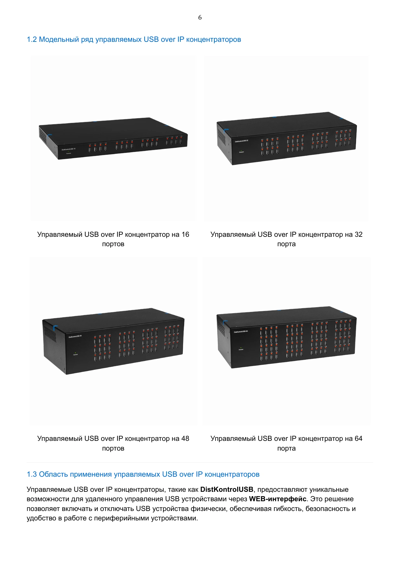Страница 6: Управляемый USB over IP концентратор. Руководство пользователя v.6